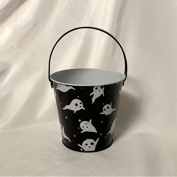 Halloween Ghost Pattern Mini Pail Bucket - Picture 3 of 10